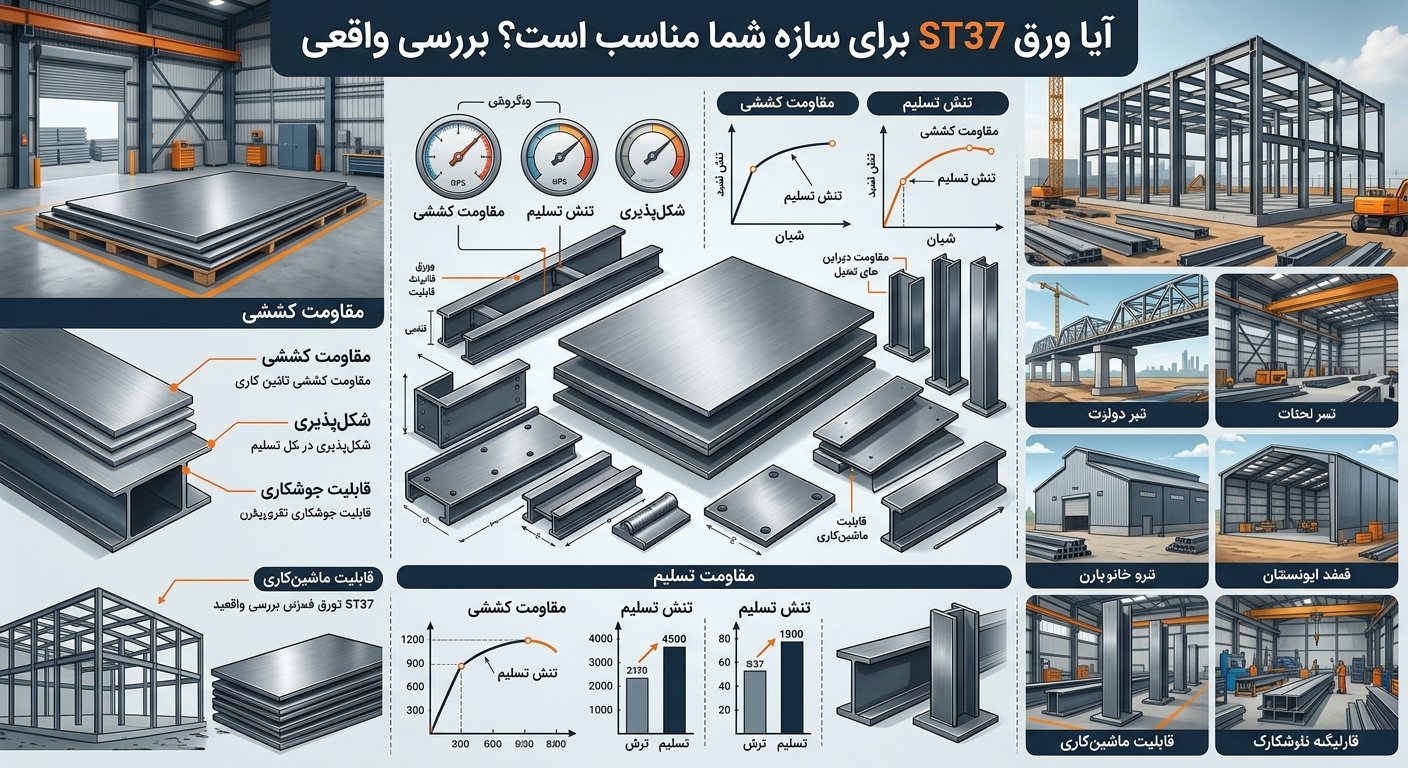 آیا ورق فولادی ST37 برای سازه شما مناسب است؟